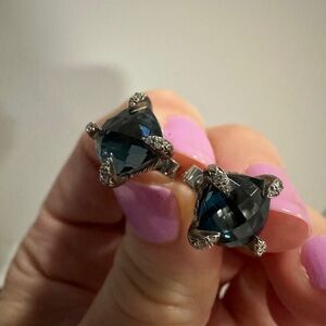 David Yurman Hampton Blue Topaz Earrings